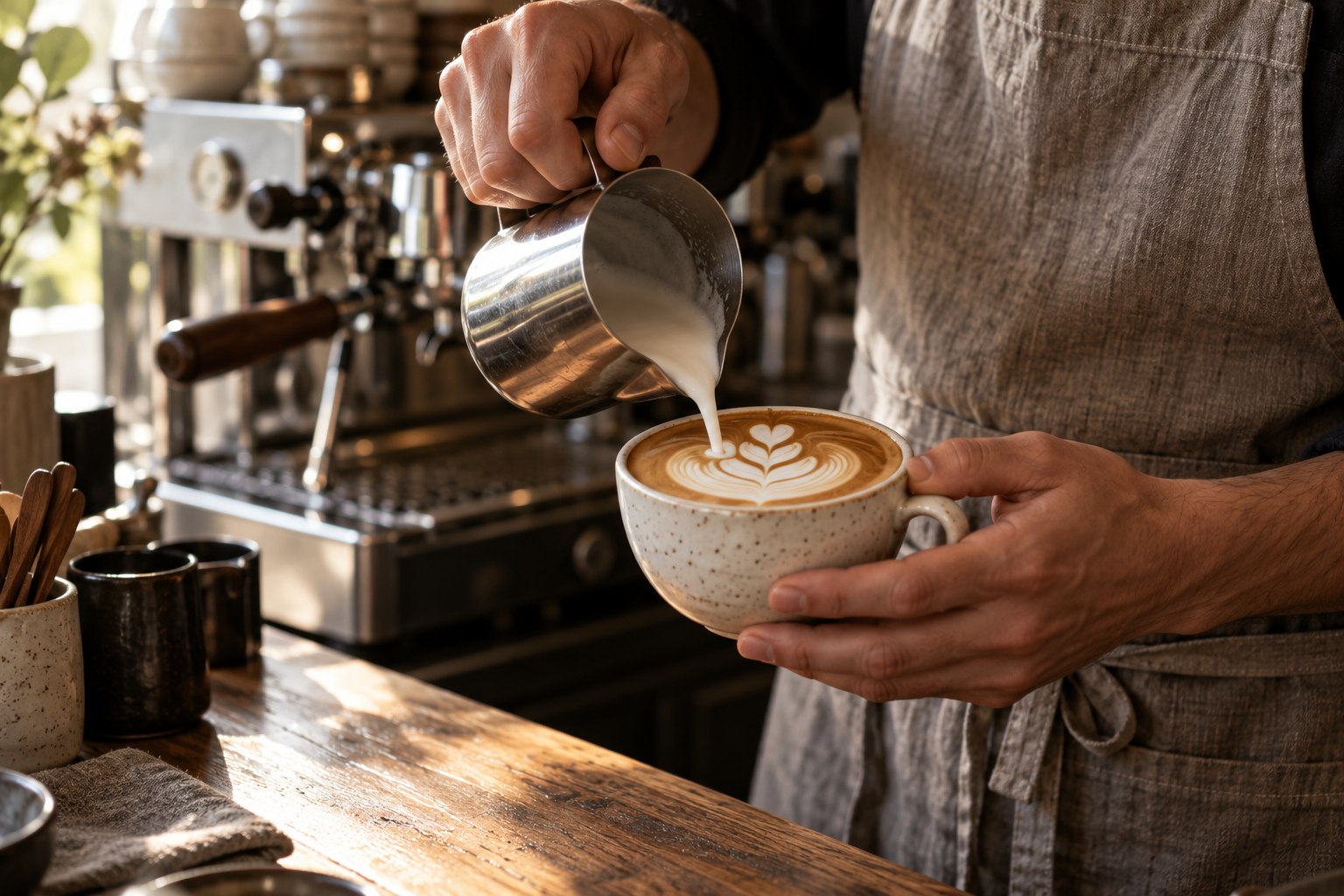 Przygotowywanie cappuccino